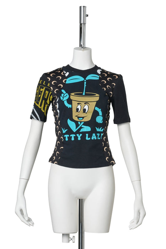 REGENERATED JERSEY BABY FIT T-SHIRT / BK87：BLACK/INVERSE TAN