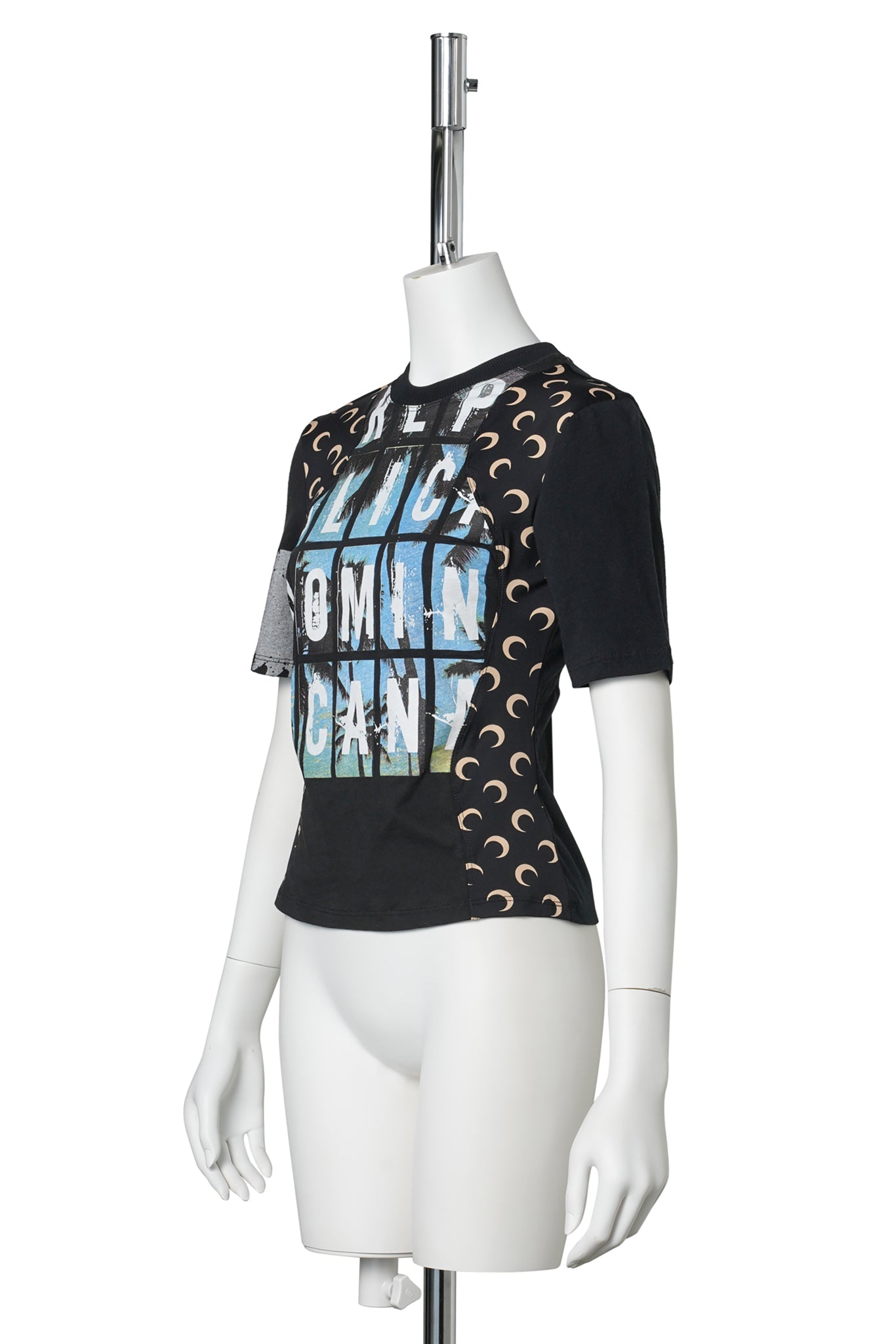 REGENERATED JERSEY BABY FIT T-SHIRT / BK87：BLACK/INVERSE TAN