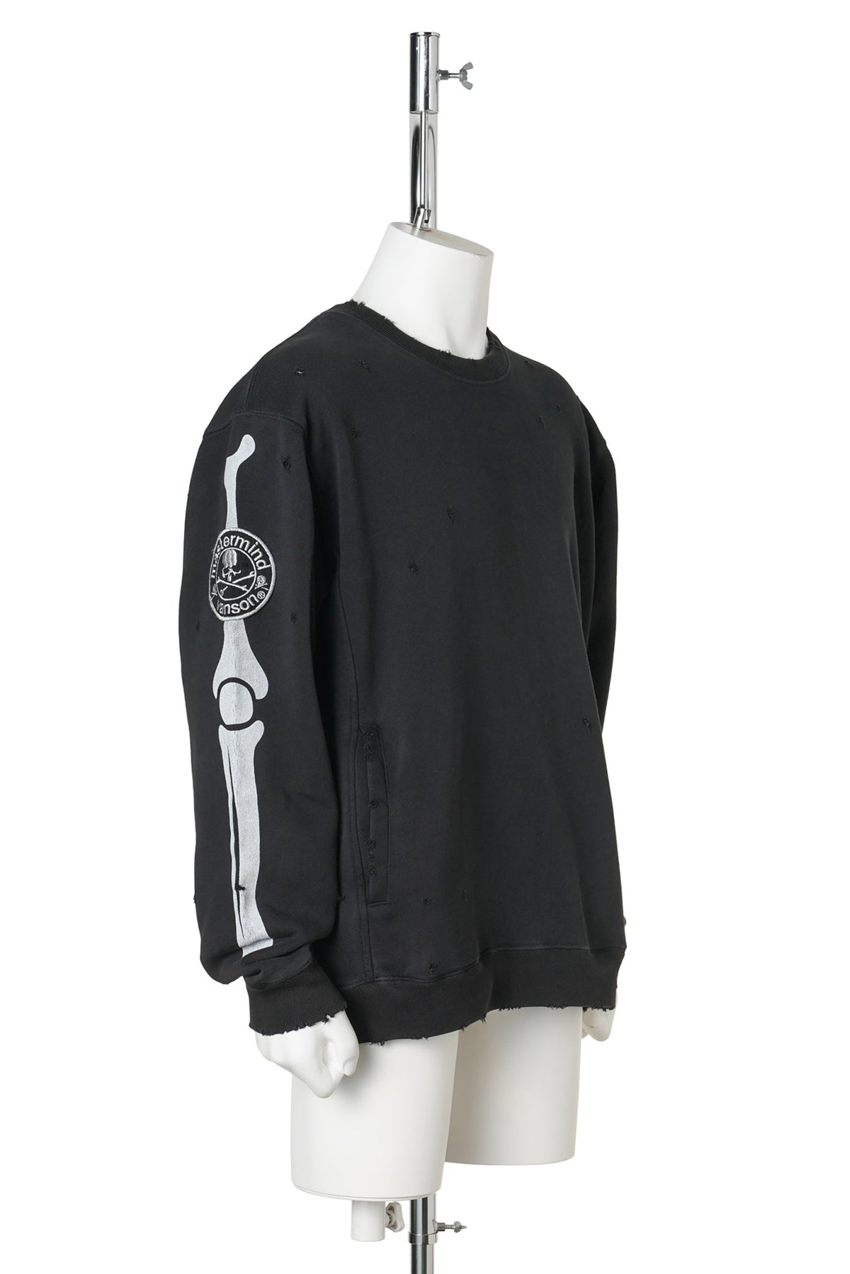 VANSON CREWNECK SWEATSHIRT DAMAGED R-FIT / 012:BLACK