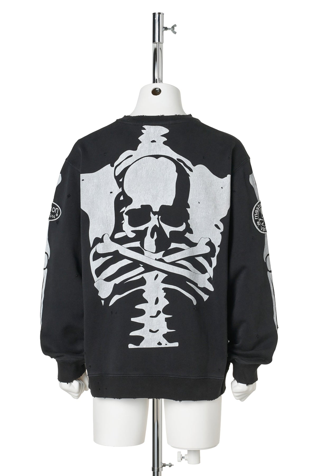 VANSON CREWNECK SWEATSHIRT DAMAGED R-FIT / 012:BLACK
