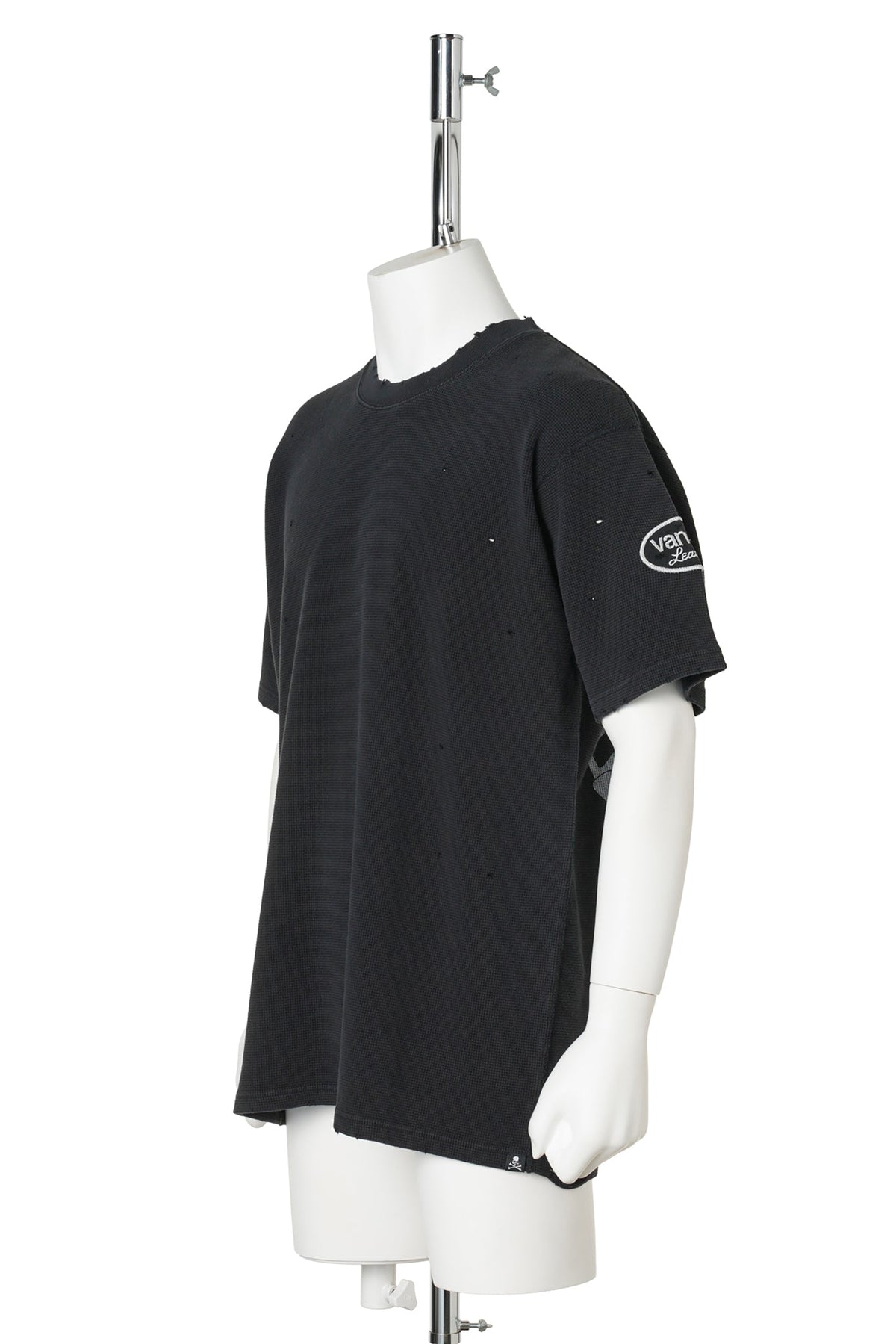 VANSON THERMAL SS TEE DAMAGED R-FIT / 012:BLACK