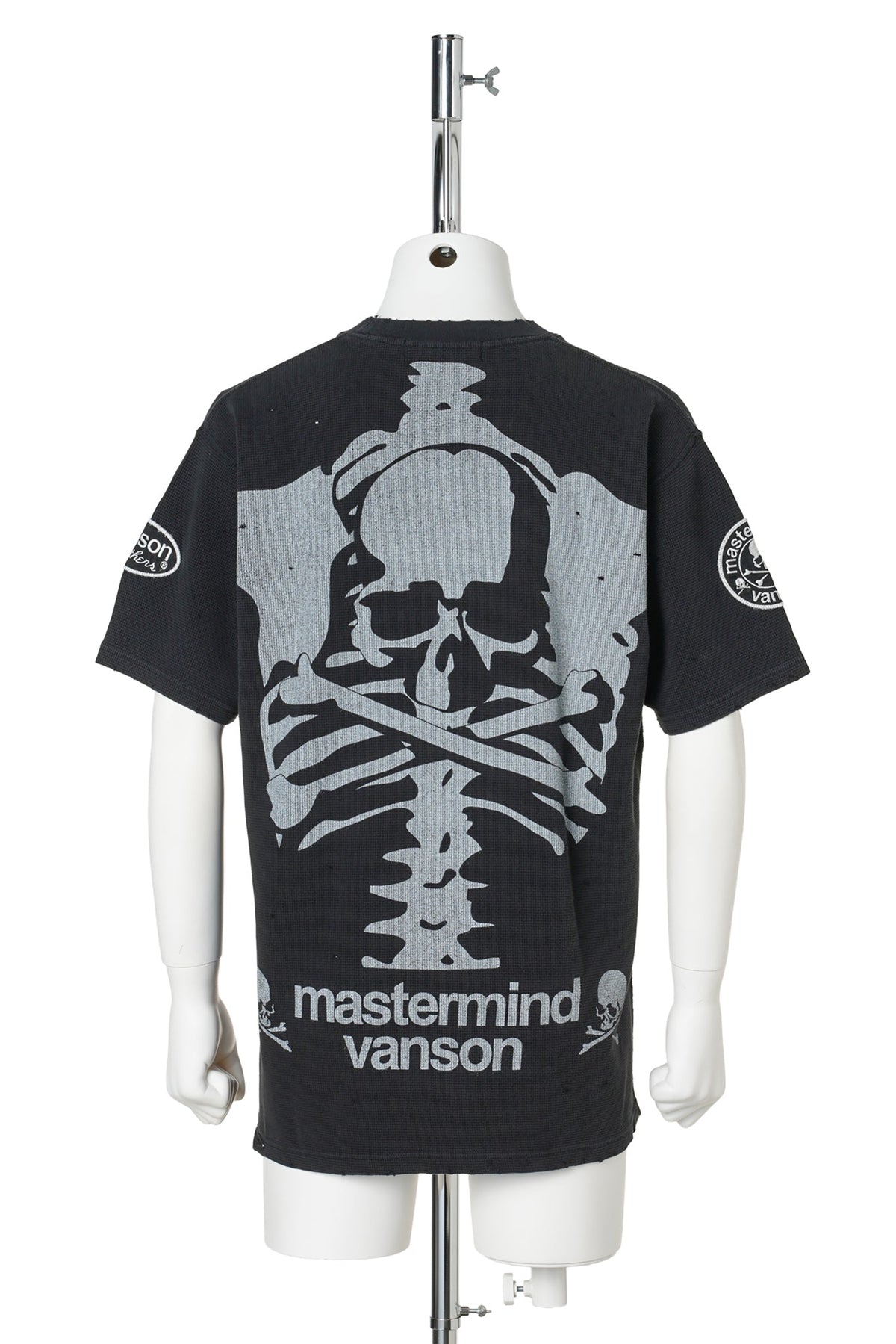 VANSON THERMAL SS TEE DAMAGED R-FIT / 012:BLACK