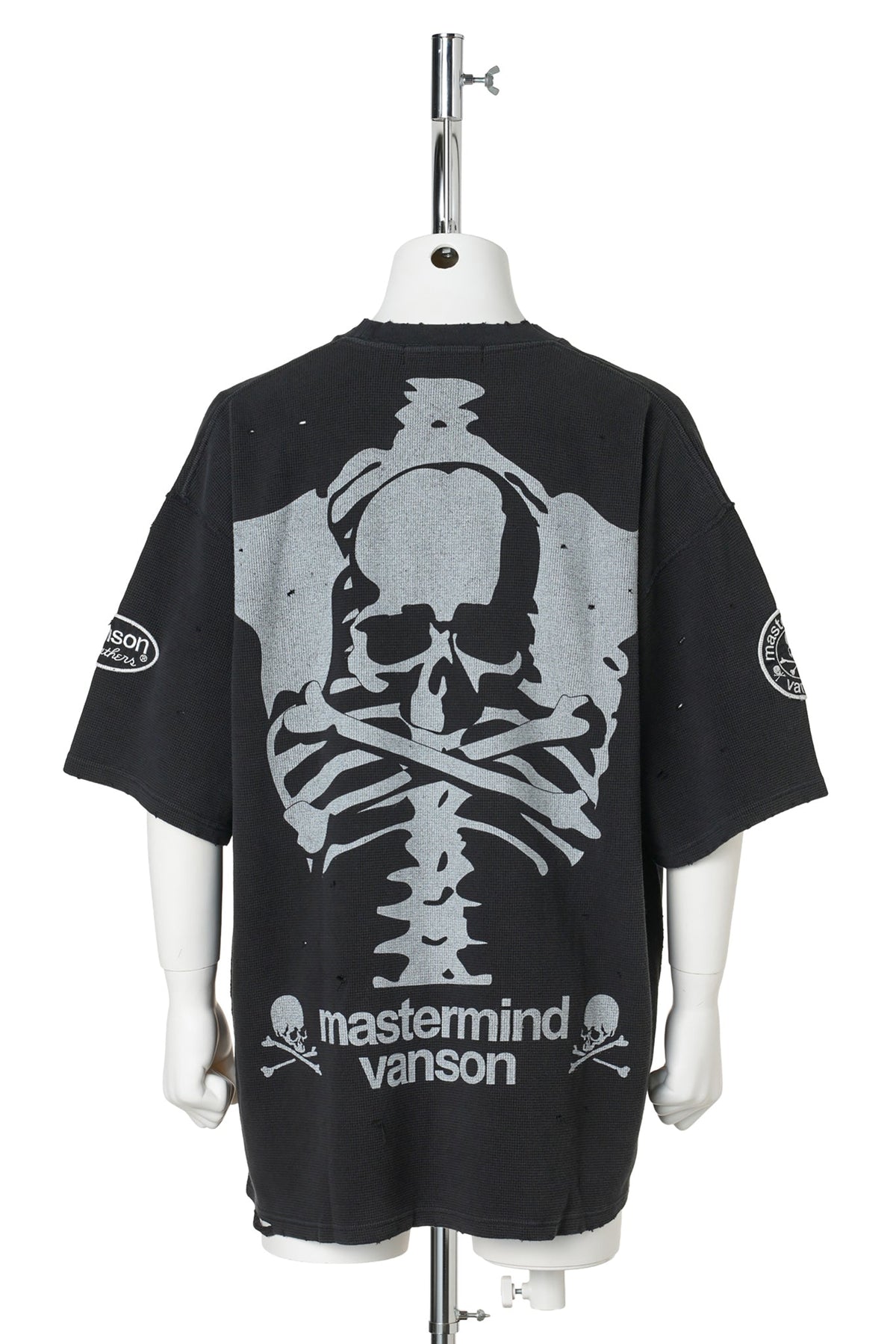 VANSON THERMAL SS TEE DAMAGED B-FIT / 012:BLACK