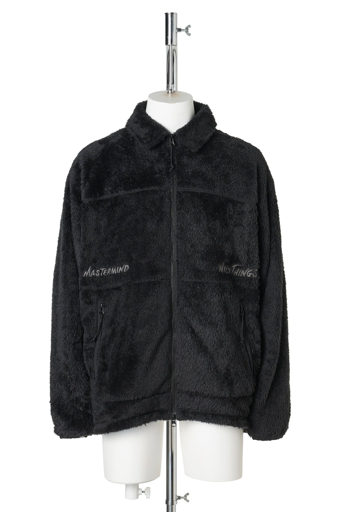 SHAGGY ZIP-UP JACKET / 012:BLACK