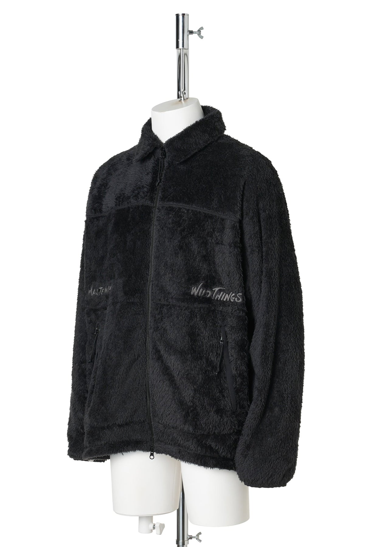 SHAGGY ZIP-UP JACKET / 012:BLACK