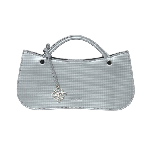 KNOT MIDI SHOULDER BAG / SILVER