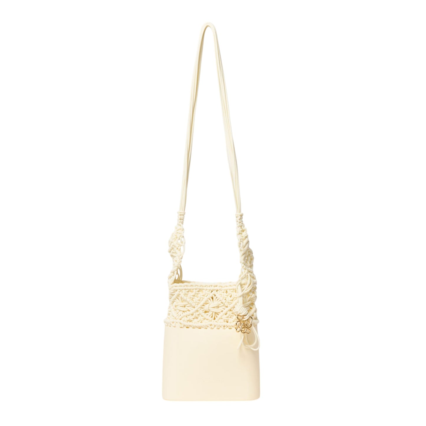 KNOT SILICONE KNITTING MINI SHOULDER BAG / IVORY