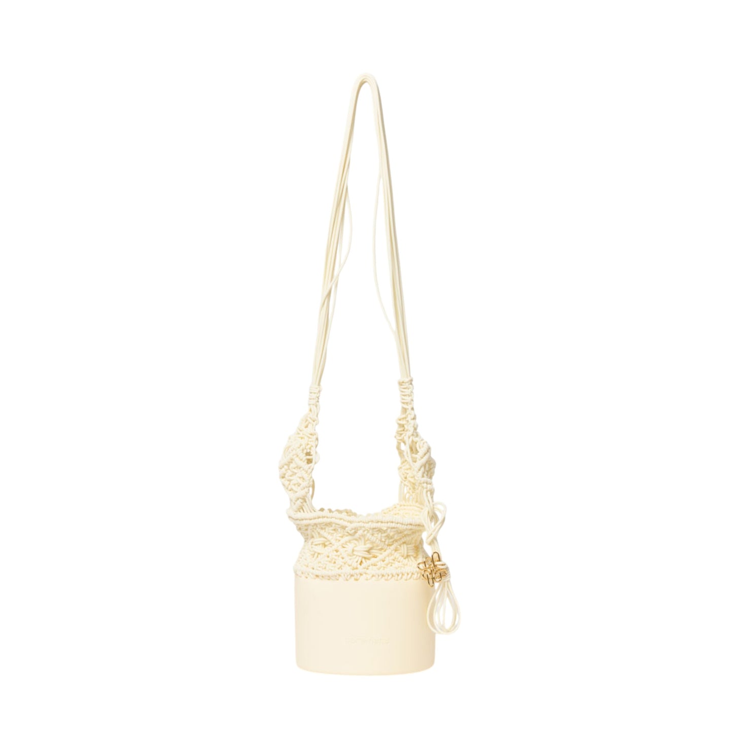 KNOT SILICONE KNITTING BUCKET SHOULDER BAG / IVORY