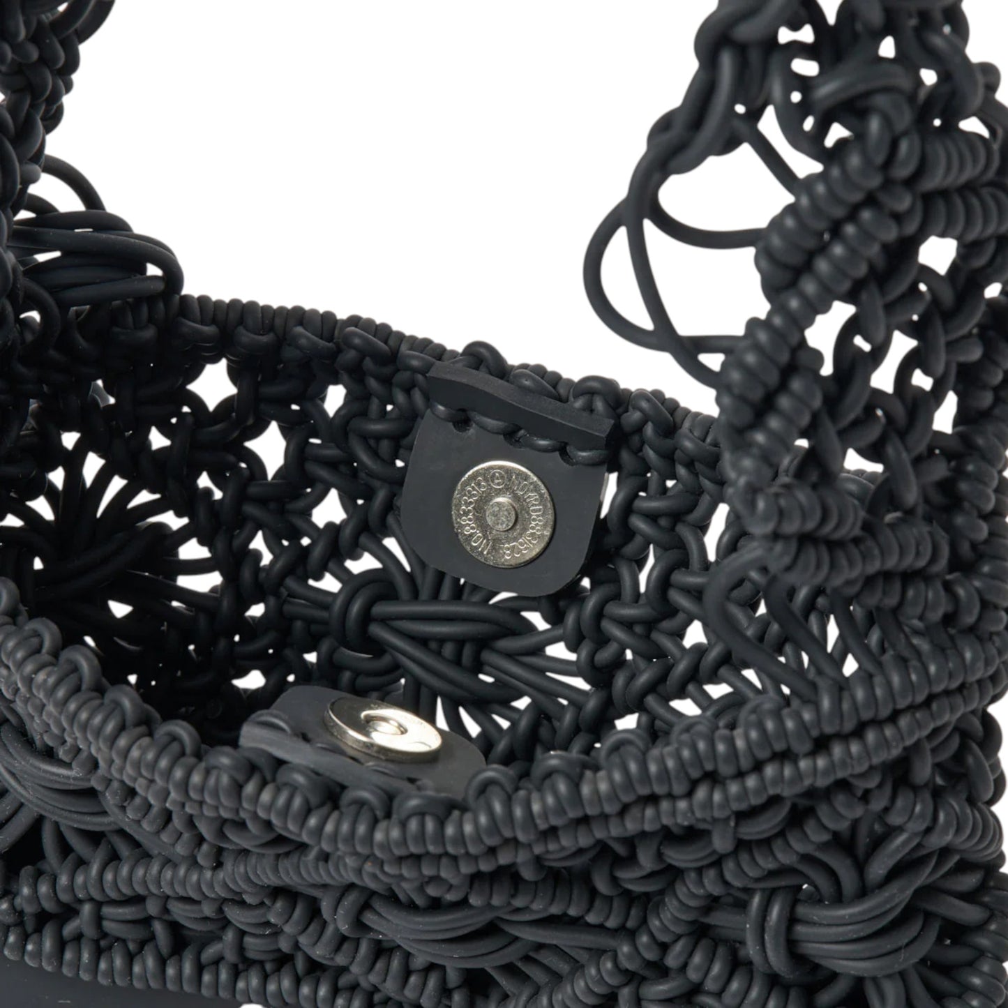 KNOT SILICONE KNITTING MINI SHOULDER BAG / BLACK