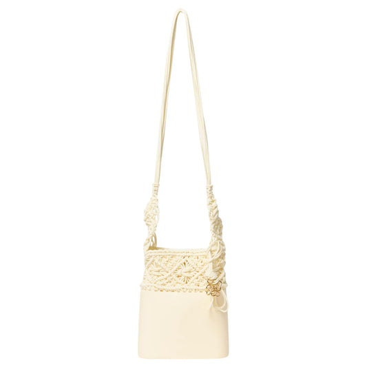 KNOT SILICONE KNITTING MINI SHOULDER BAG / IVORY