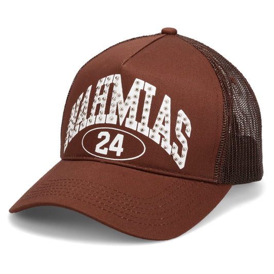 STUDDED NAHMIAS MARQUEETRUCKER HAT / BROWN