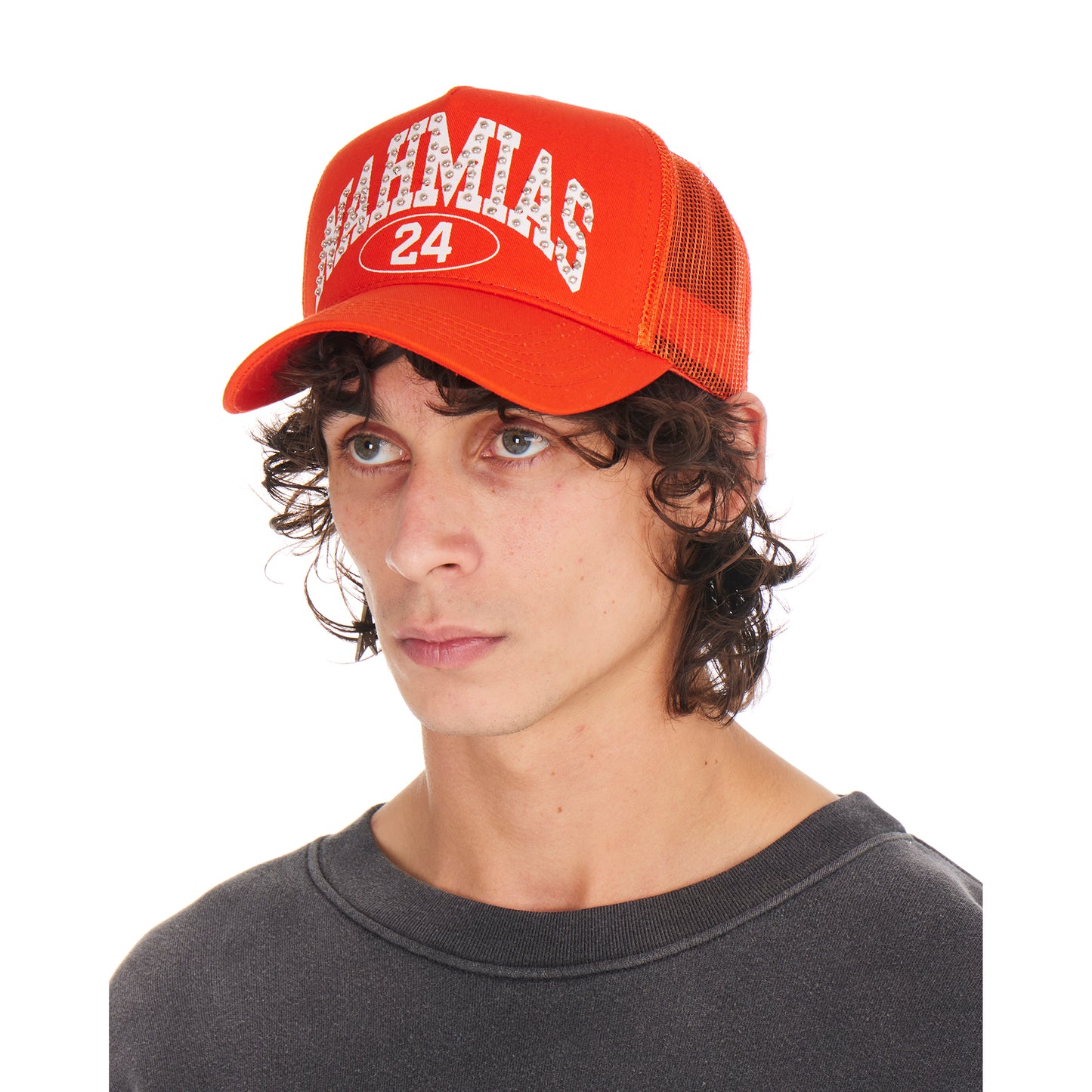 STUDDED NAHMIAS MARQUEETRUCKER HAT / ORANGE