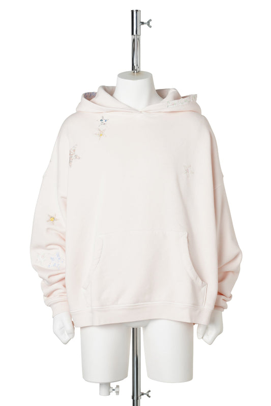 WASHOUT STAR PATCHHOODIE / POWDERPINK