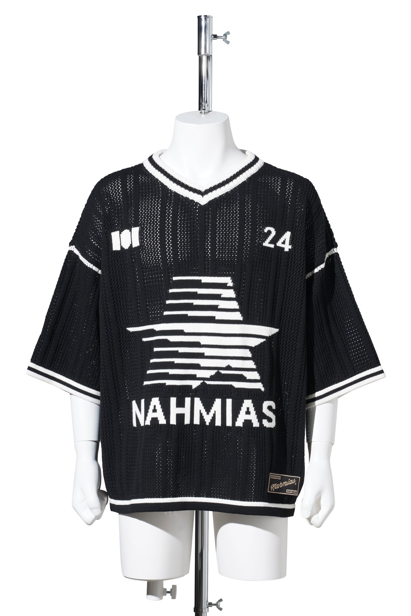 KNIT STAR FOOTBALL SHIRT / BLK:BLACK