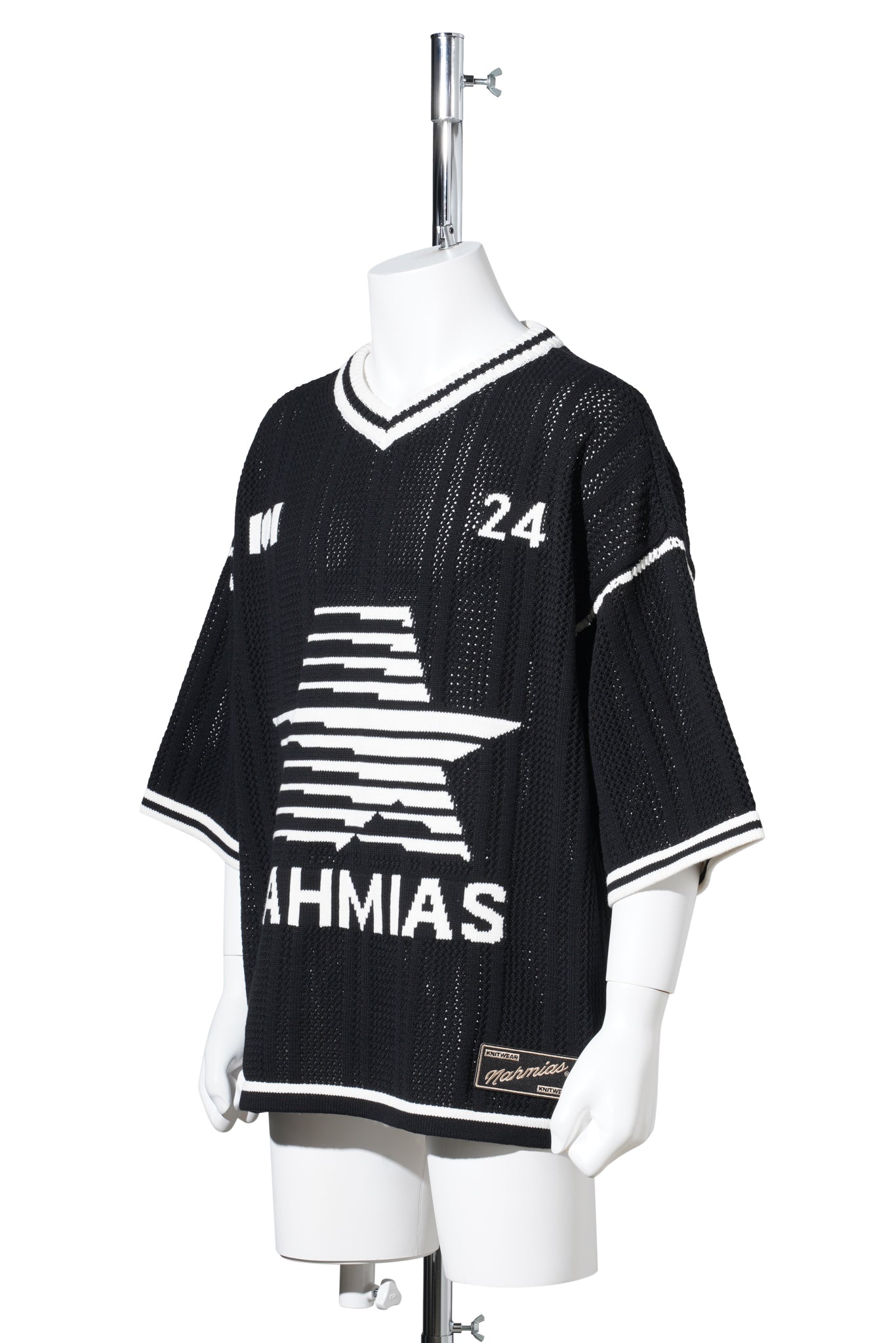 KNIT STAR FOOTBALL SHIRT / BLK:BLACK