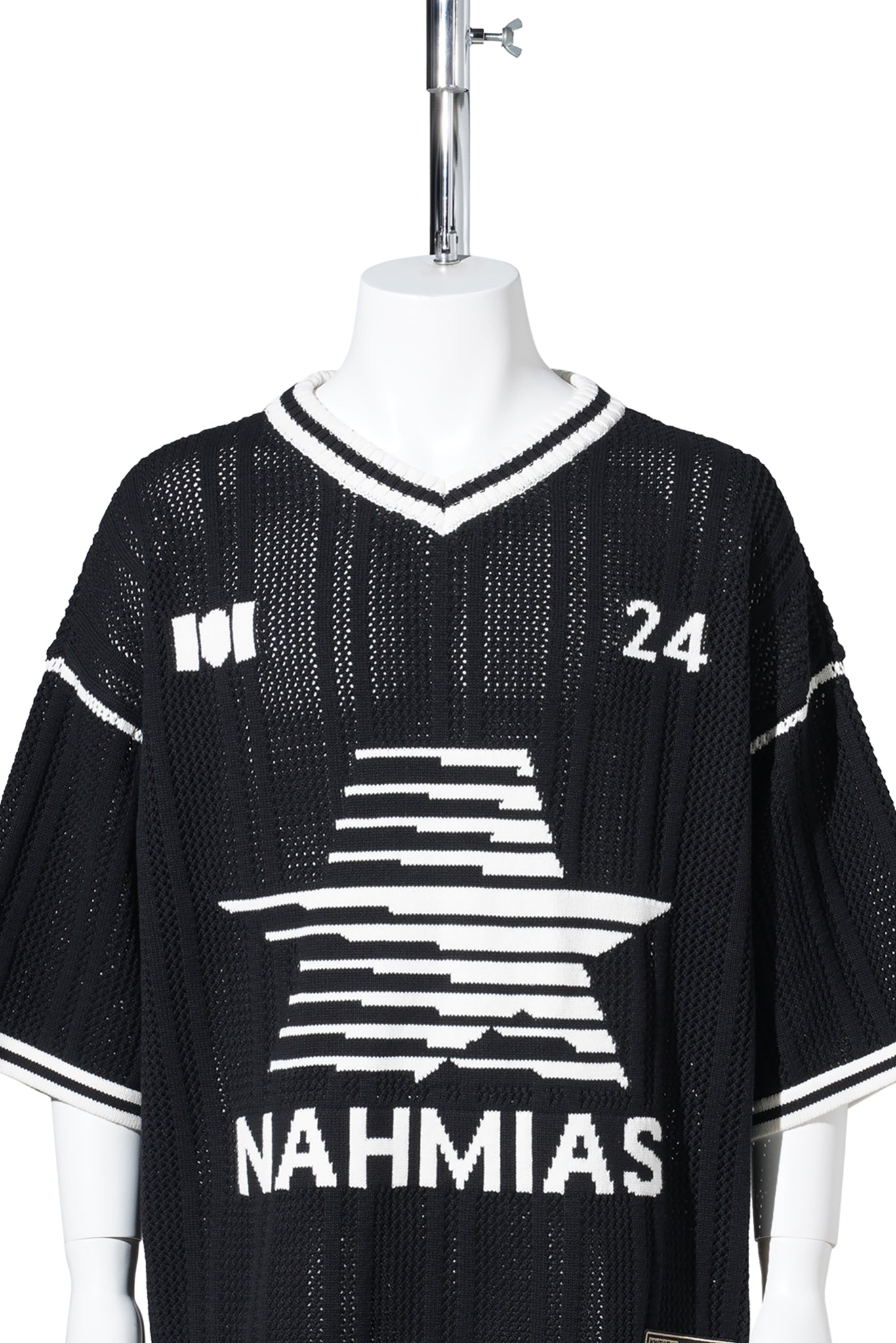 KNIT STAR FOOTBALL SHIRT / BLK:BLACK