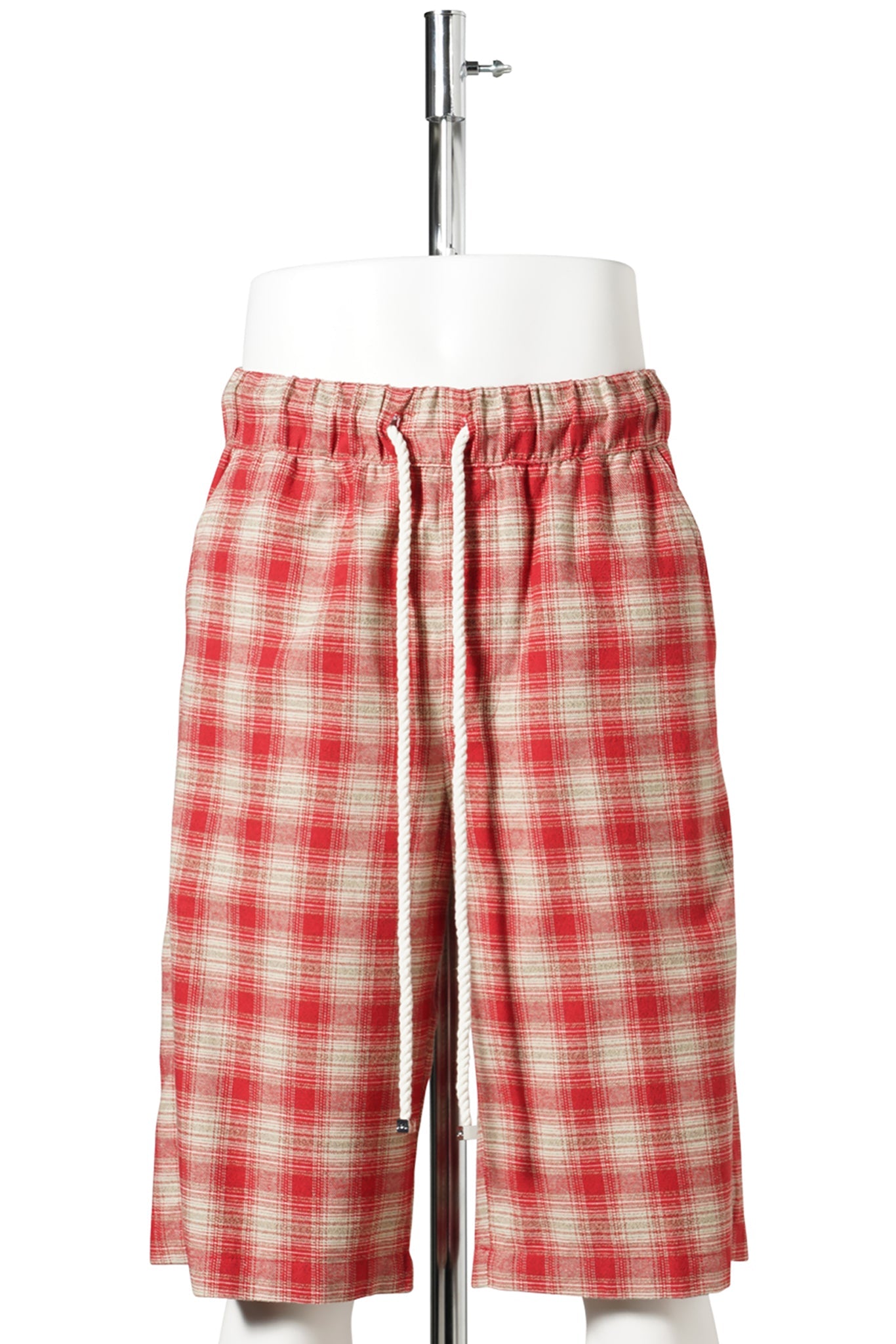 PLAID RELAXED SHORT / 621:CHERRY PLAID