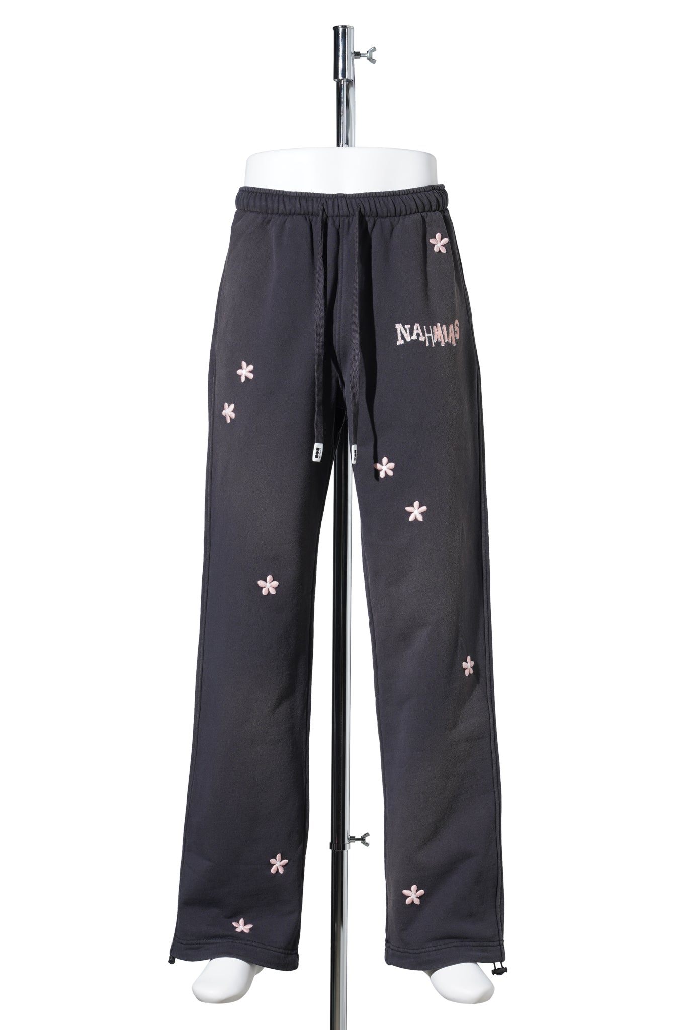 FLOWER GROMS WIDE SWEATPANTS / ABLK:AGED BLACK