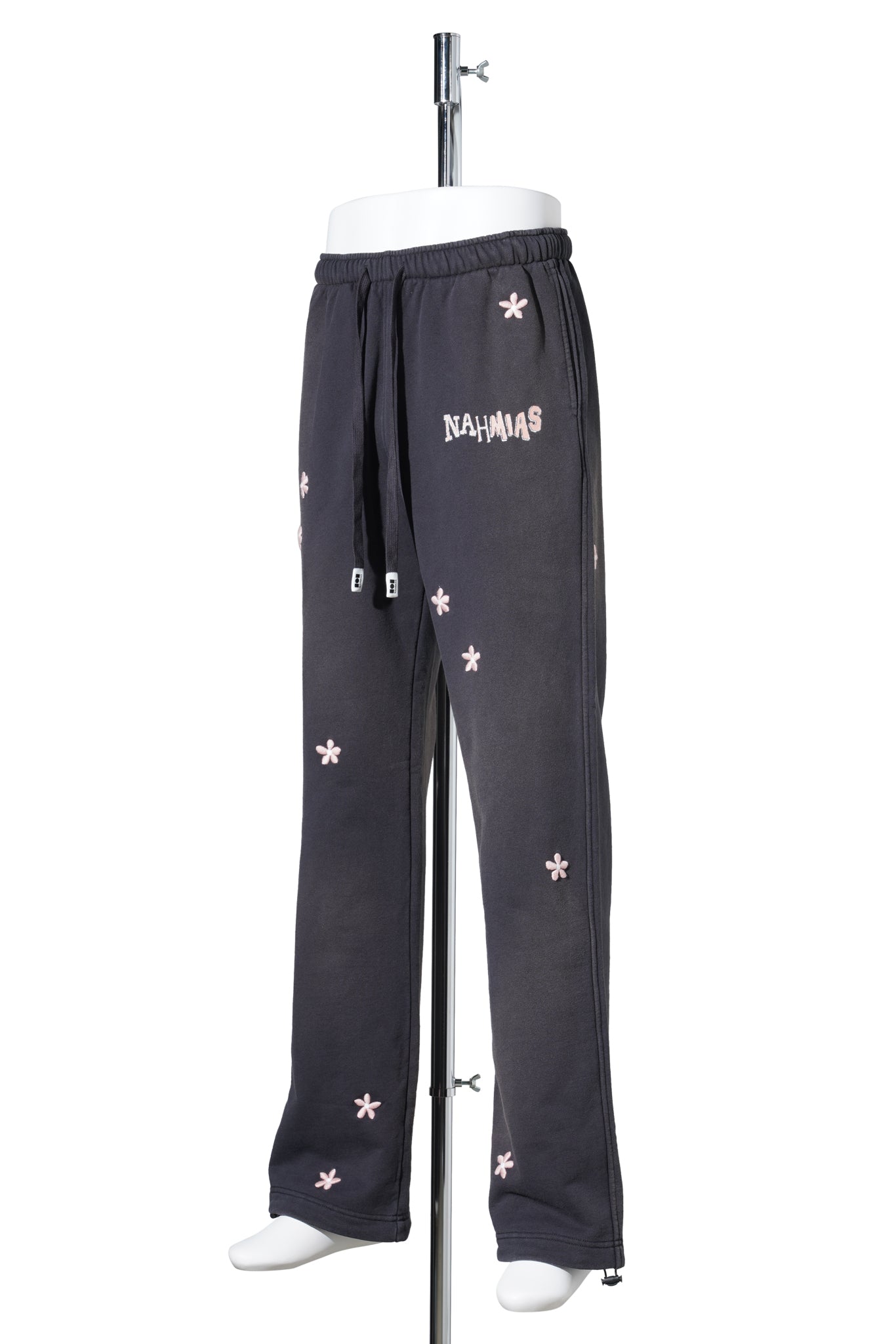 FLOWER GROMS WIDE SWEATPANTS / ABLK:AGED BLACK