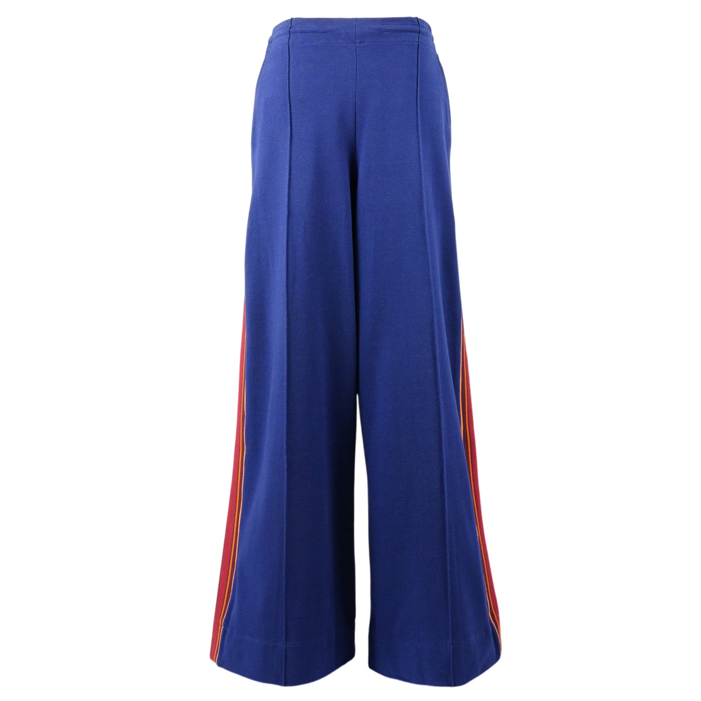 WIDE LEG TRACK PANT / NAVY/BURGUNDY