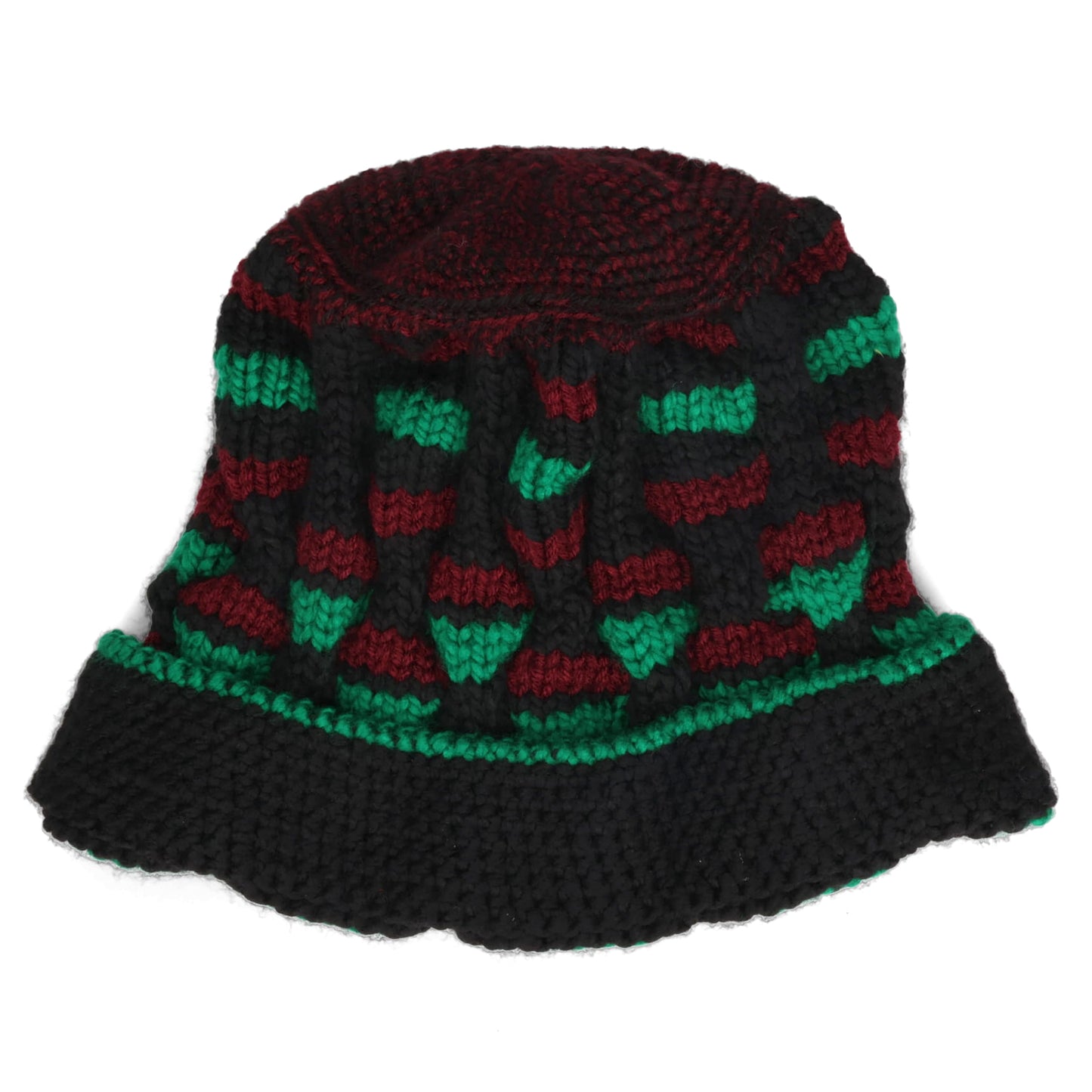 HAND KNITTED ROOTS HAT / BLACK