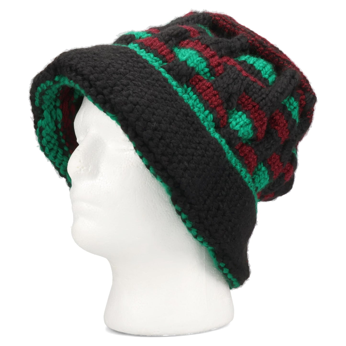 HAND KNITTED ROOTS HAT / BLACK