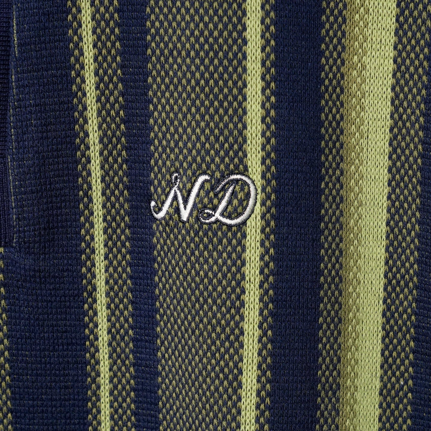 RUGBY STRIPED POLO / NAVY/MINT