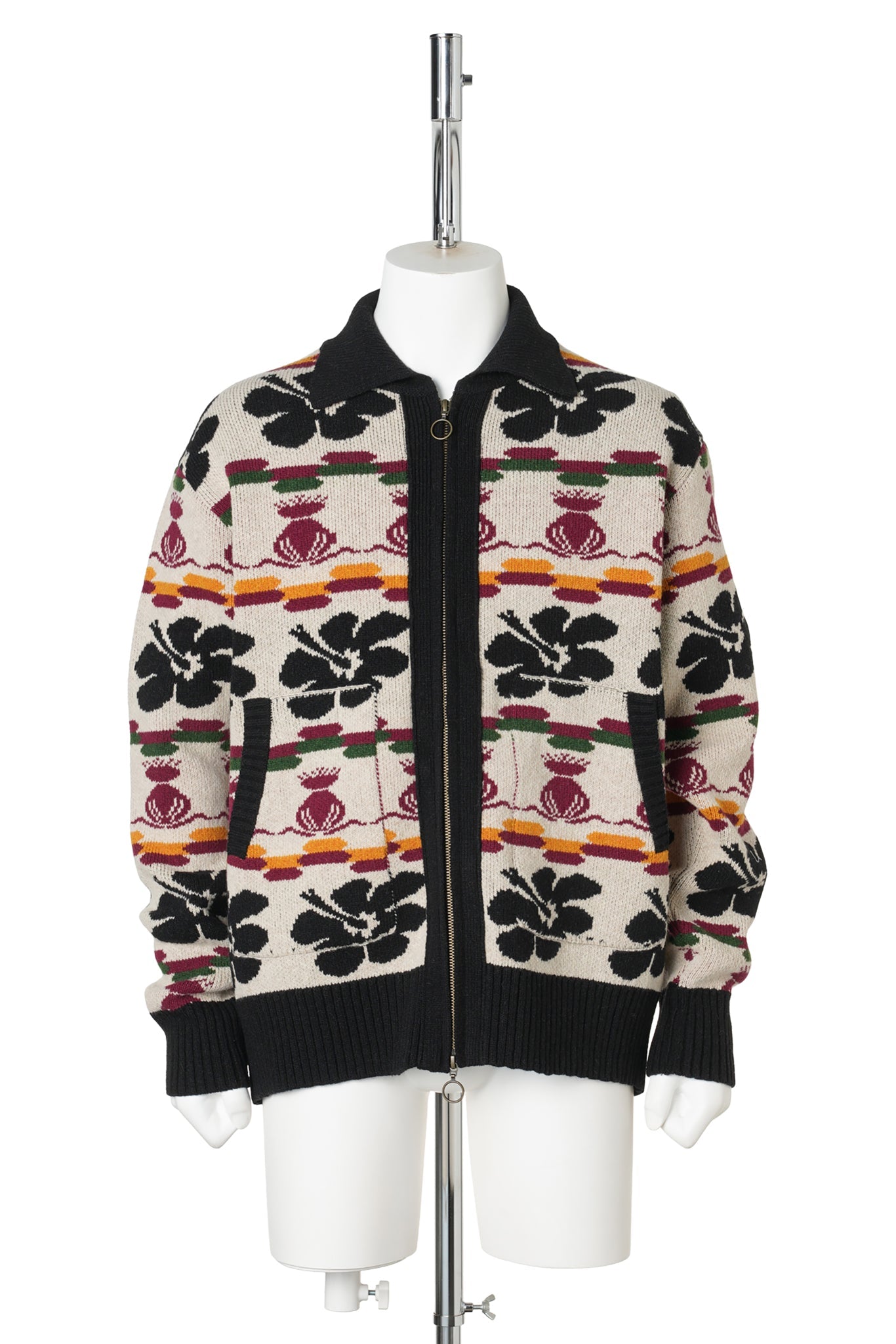 HIBISCUS CARDIGAN / RICE WHITE