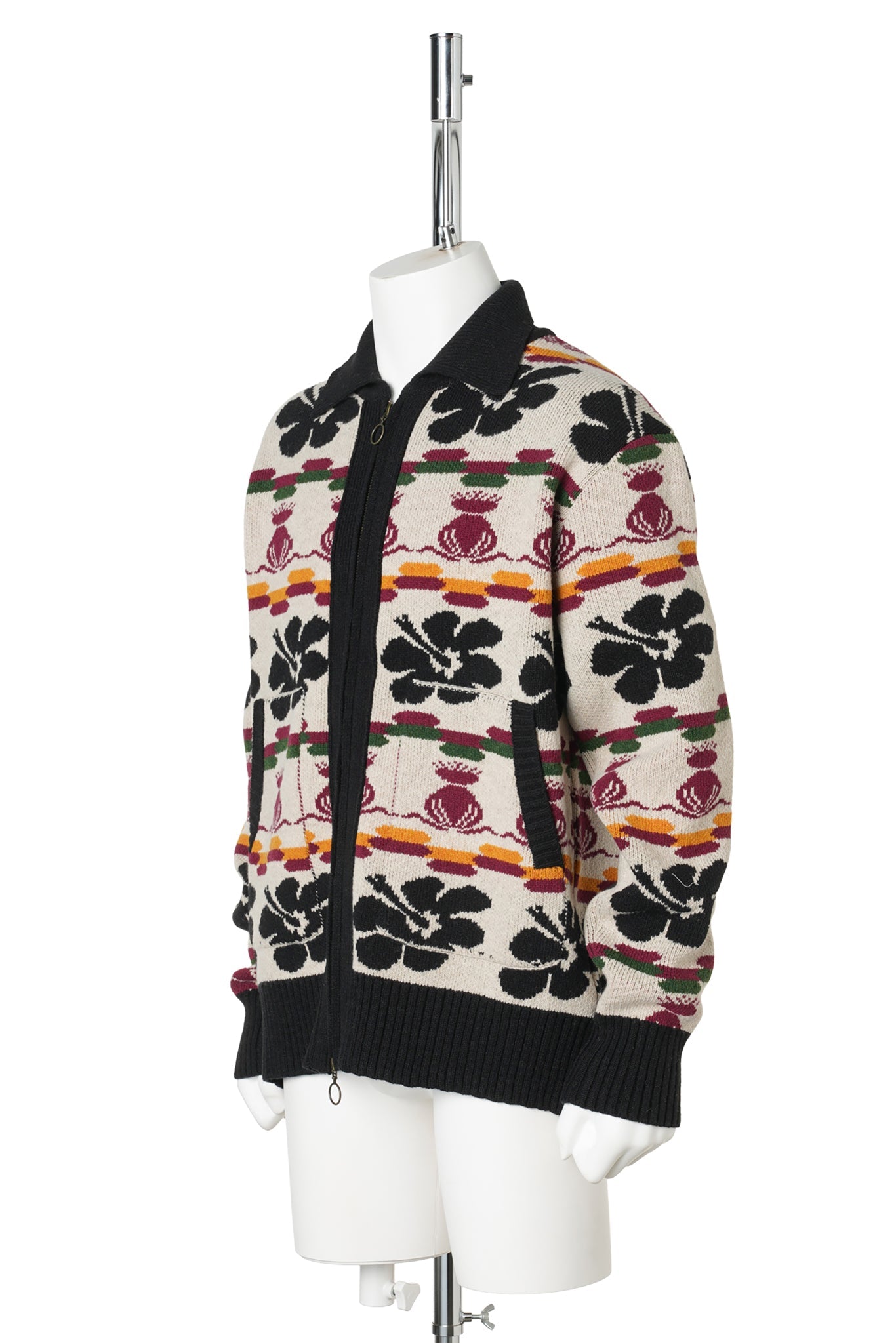 HIBISCUS CARDIGAN / RICE WHITE