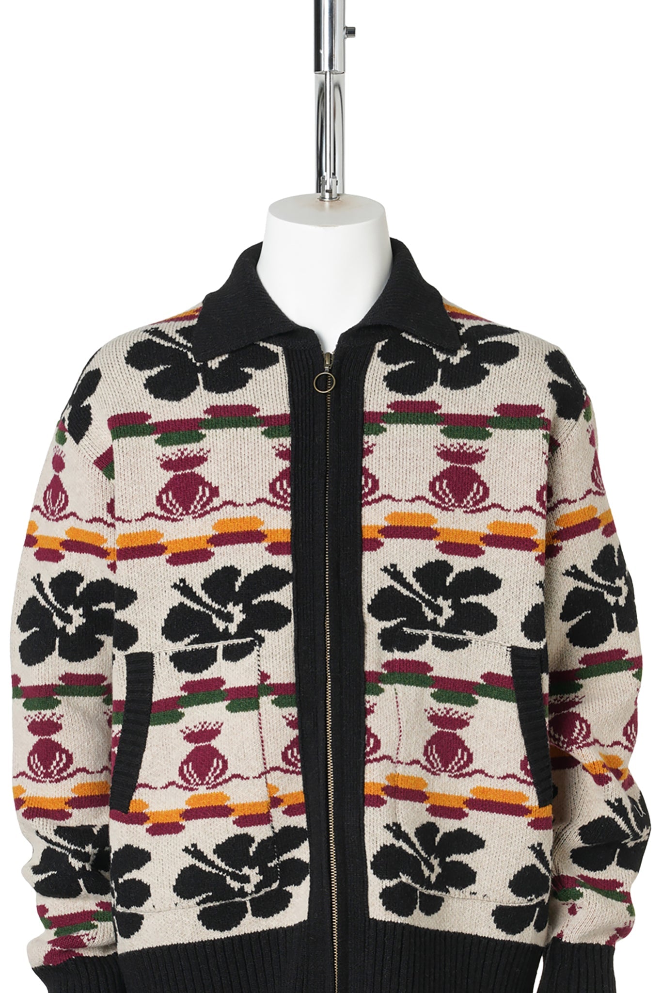 HIBISCUS CARDIGAN / RICE WHITE