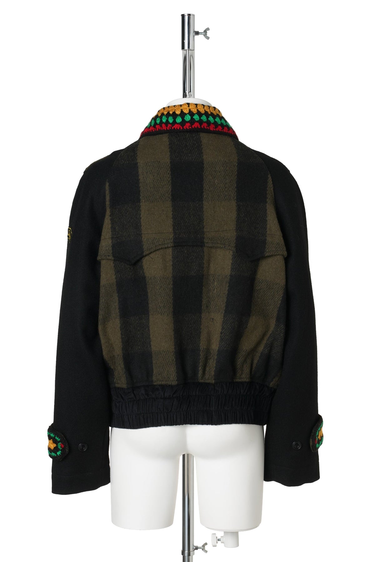PATCHED REBEL RIOT JACKET / BLACK/OLIVE