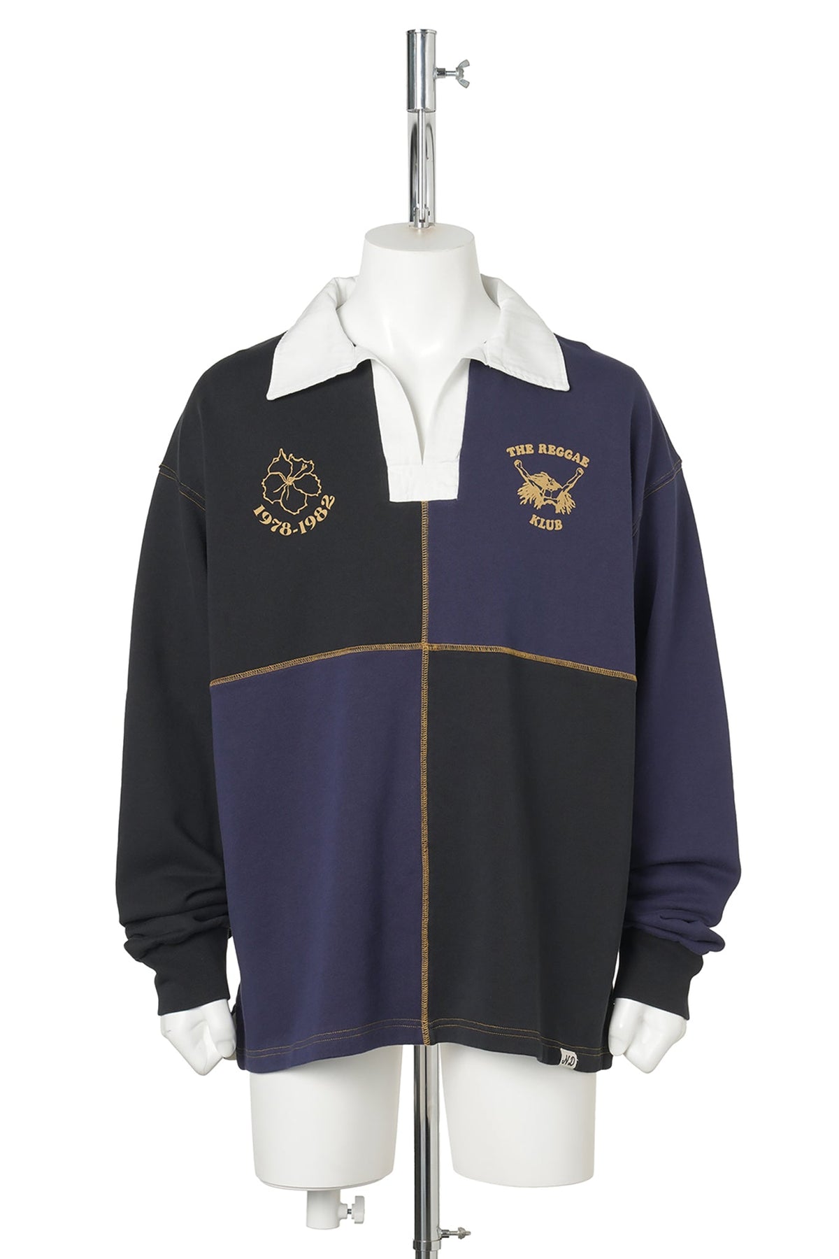 REGGAE KLUB RUGBY JERSEY / BLACK/MIDNIGHT