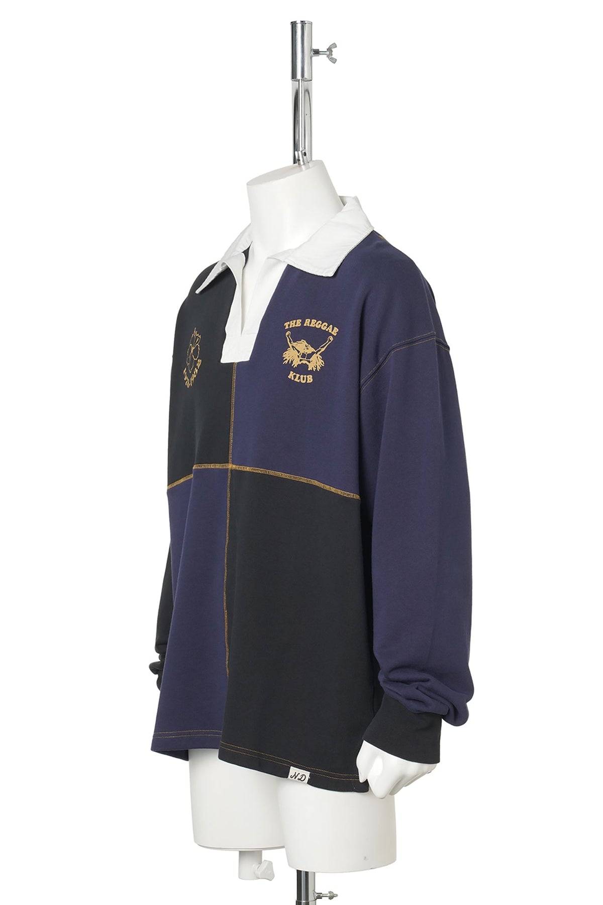 REGGAE KLUB RUGBY JERSEY / BLACK/MIDNIGHT