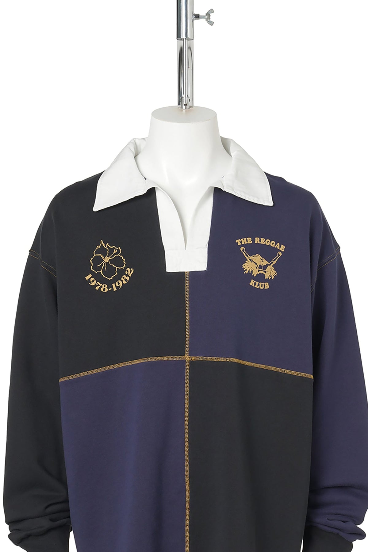 REGGAE KLUB RUGBY JERSEY / BLACK/MIDNIGHT