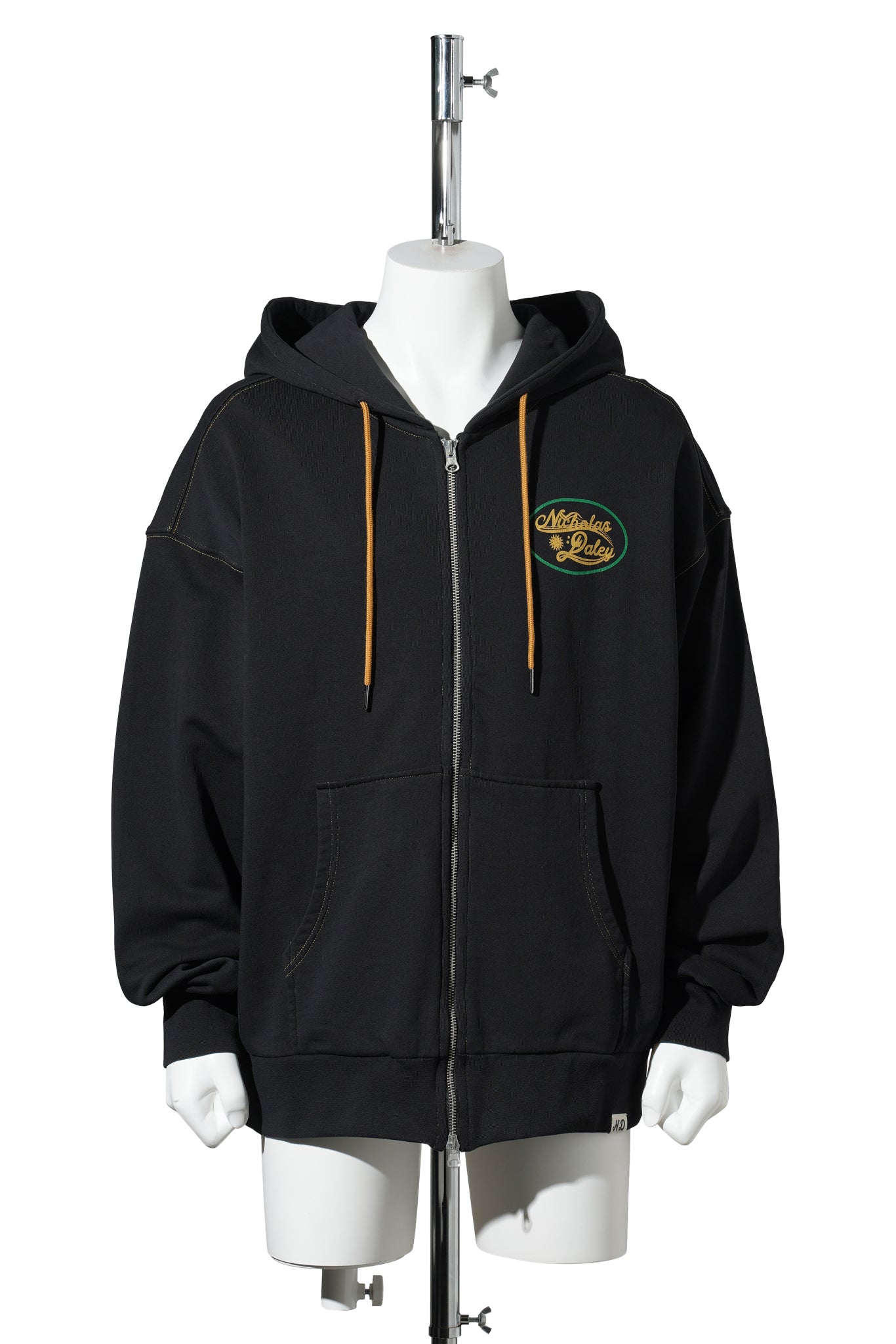 ROOTS ZIP UP HOODIE / BLACK