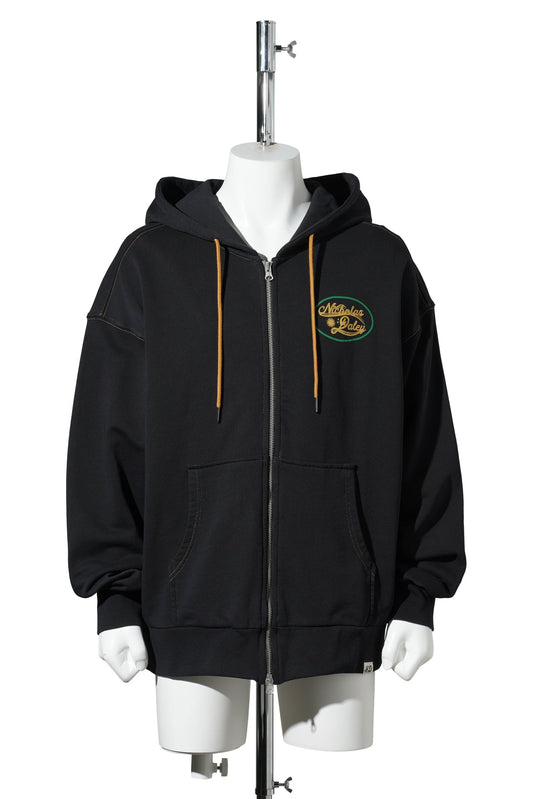 ROOTS ZIP UP HOODIE / BLACK