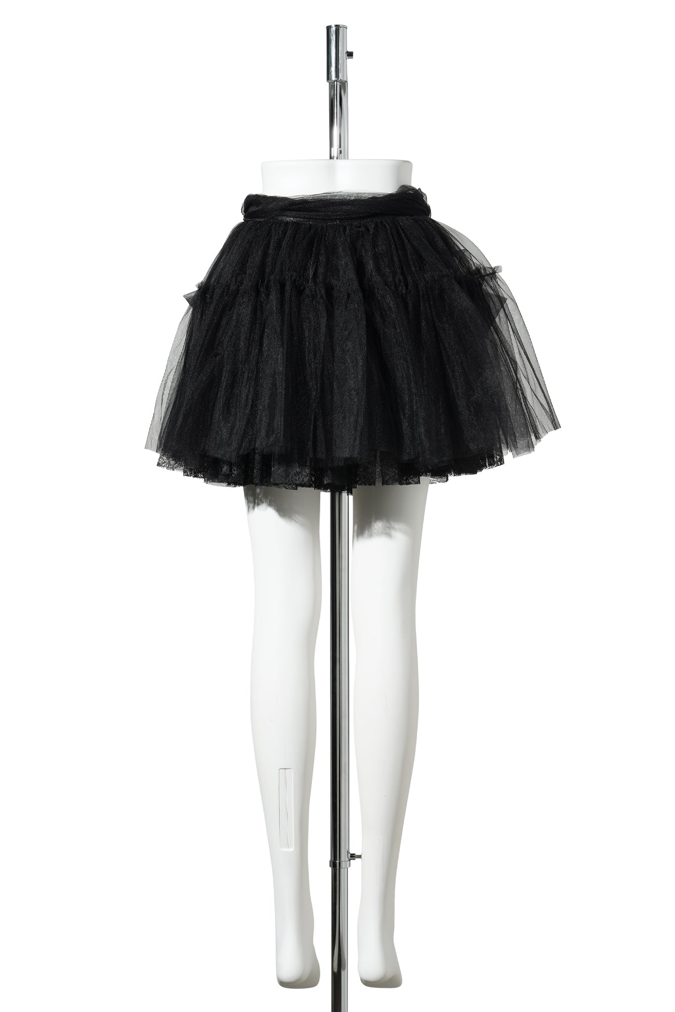 BOW TULLE LACE BALLET SKIRT / BLACK