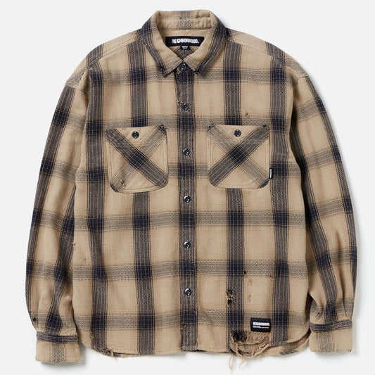 SAVAGE BLOCK HOMBRE CHECK SHIRT LS / MUSTARD