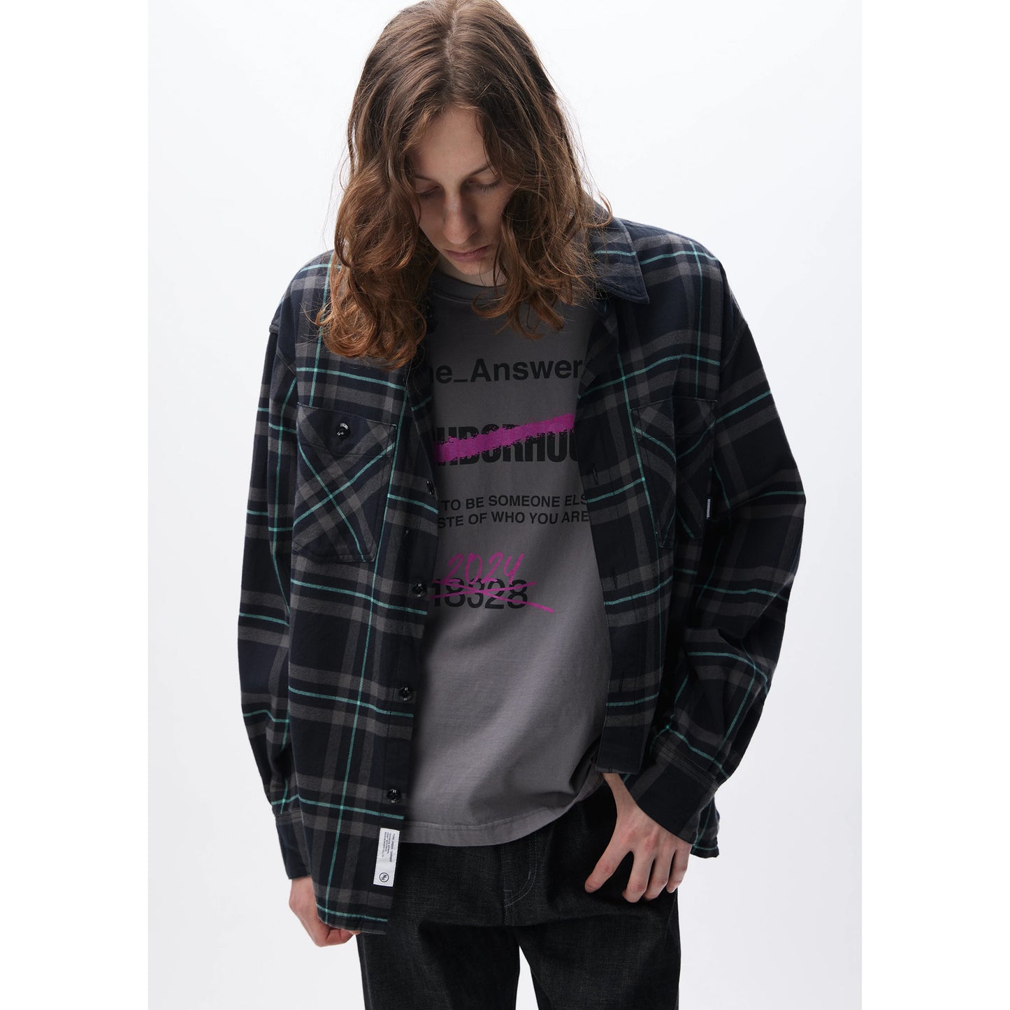 TARTAN CHECK SHIRT L / BLACK