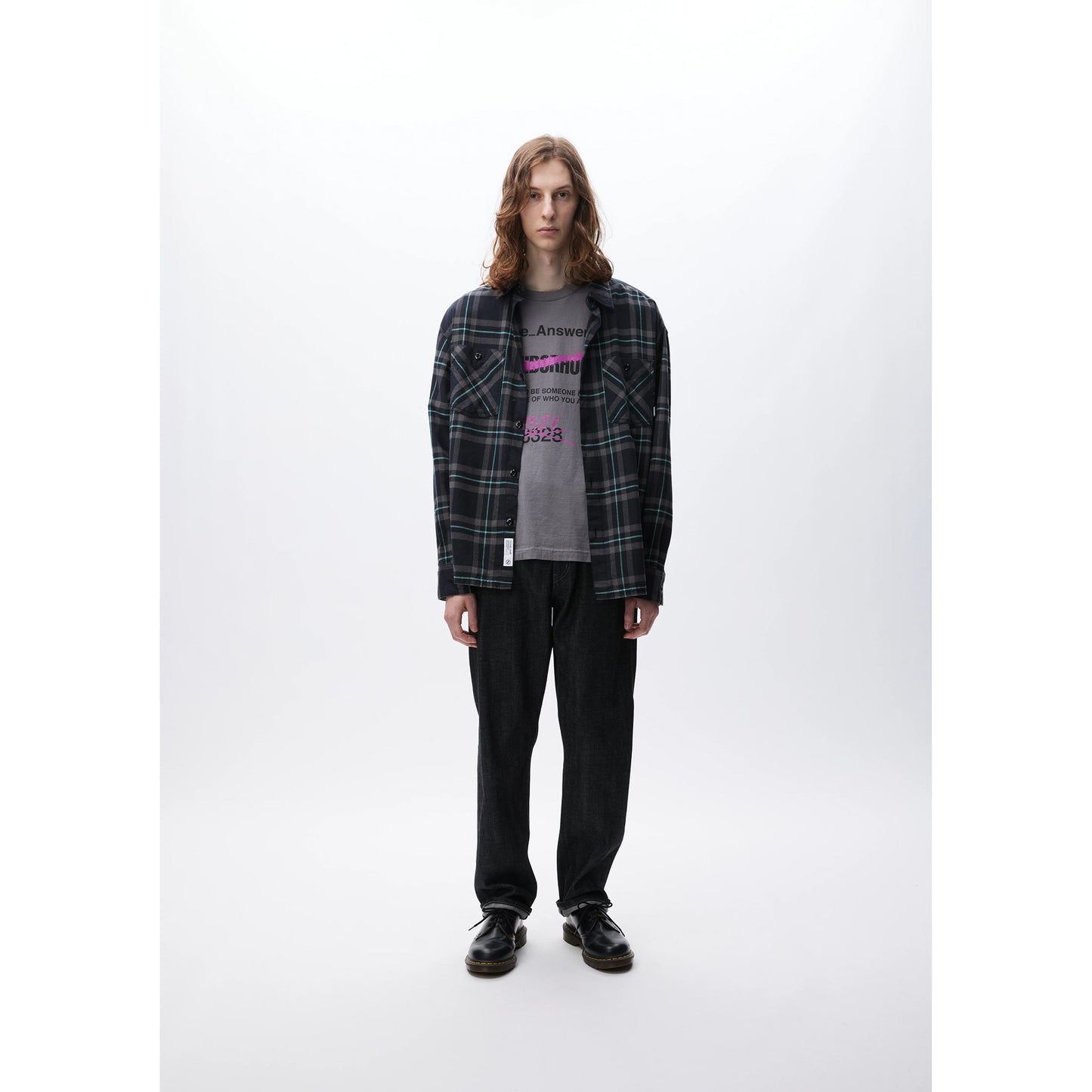 TARTAN CHECK SHIRT L / BLACK