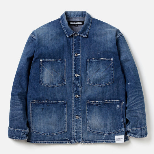 WASHED COVERALL JACKET / INDIGO