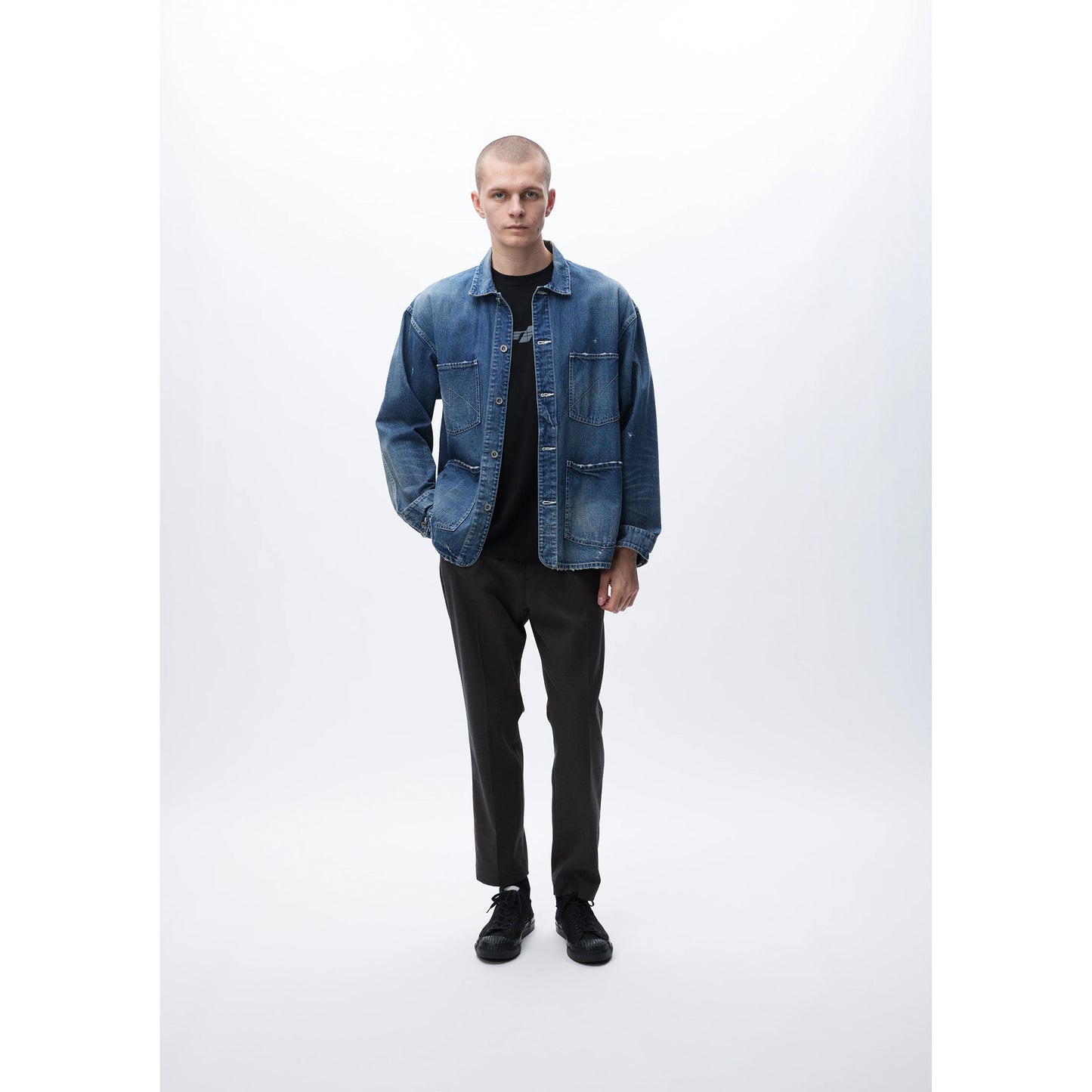 WASHED COVERALL JACKET / INDIGO