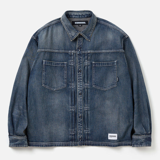 WASHED DENIM SHIRT LS / INDIGO