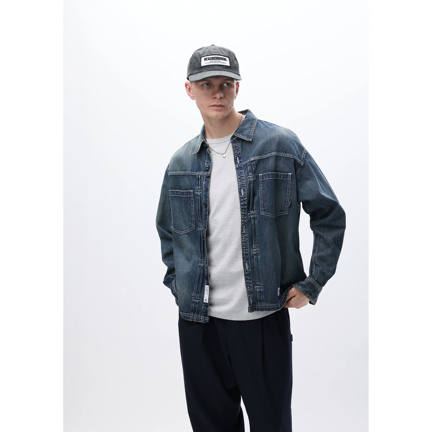 WASHED DENIM SHIRT LS / INDIGO