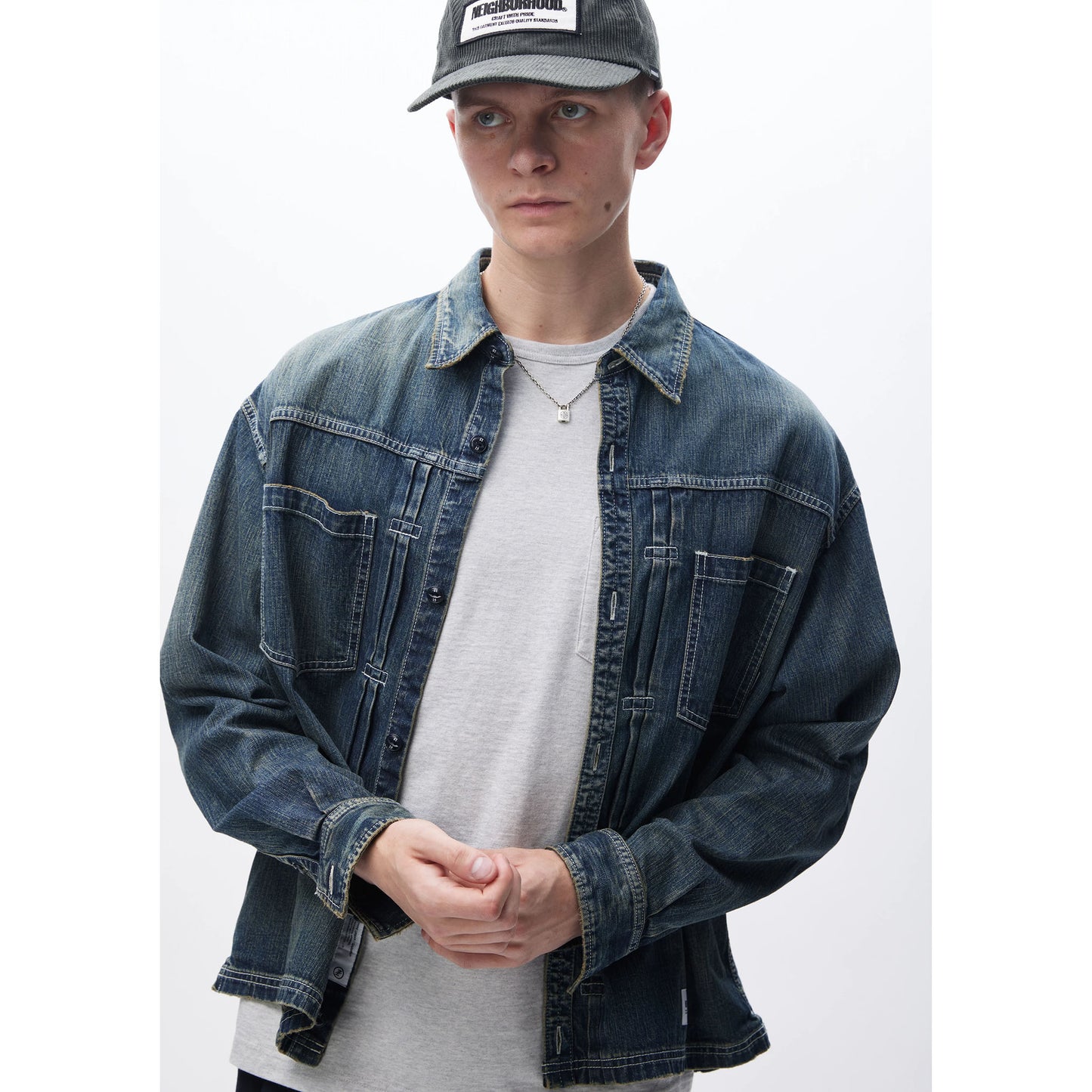 WASHED DENIM SHIRT LS / INDIGO