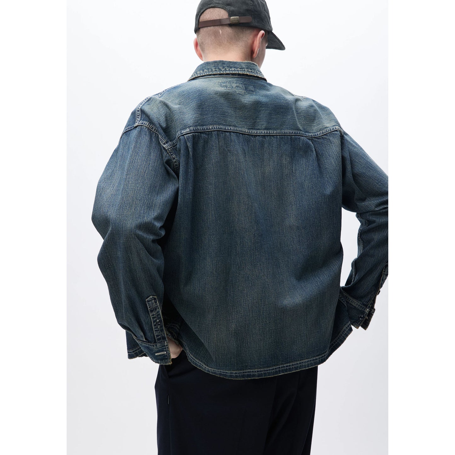 WASHED DENIM SHIRT LS / INDIGO