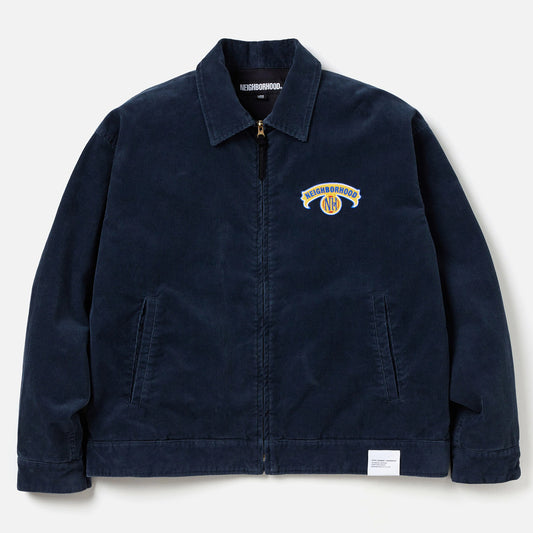 WASHED CORDUROY WORK JACKET / NAVY