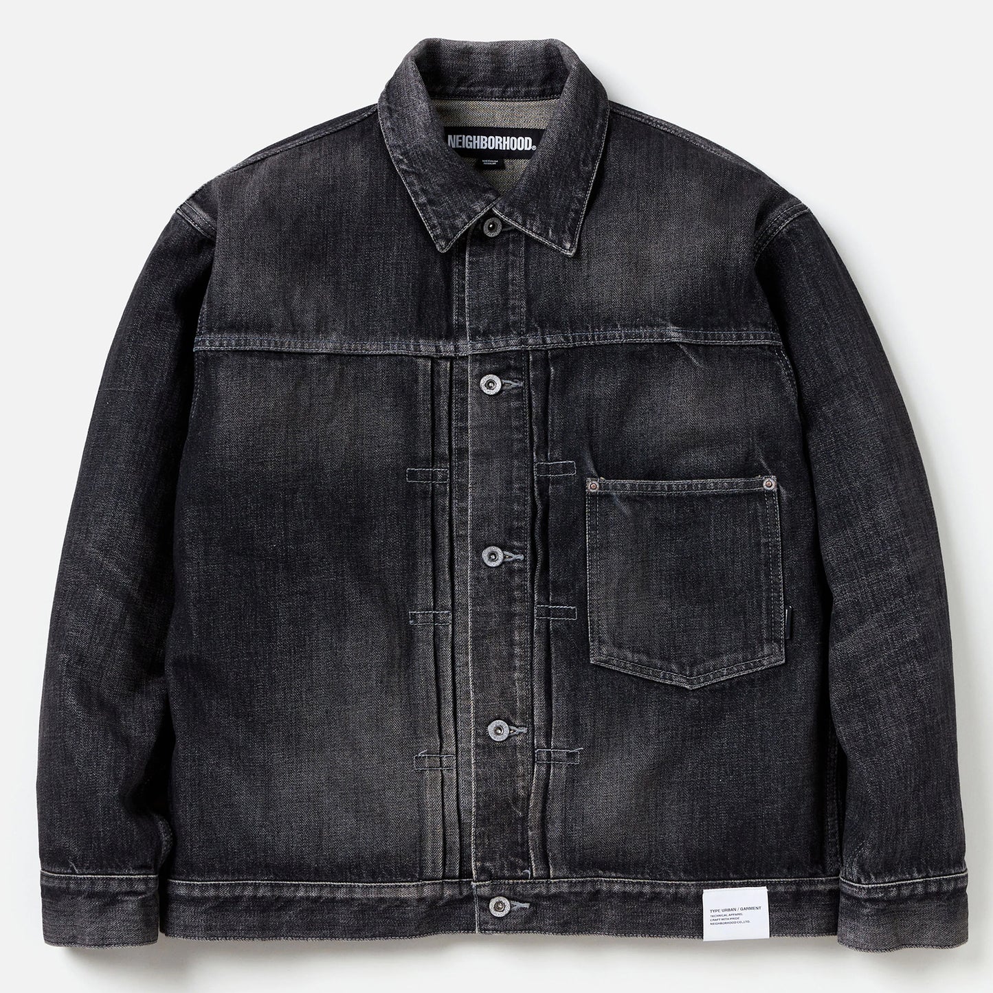 WASHED DENIM TYPE-1 JACKET / BLACK