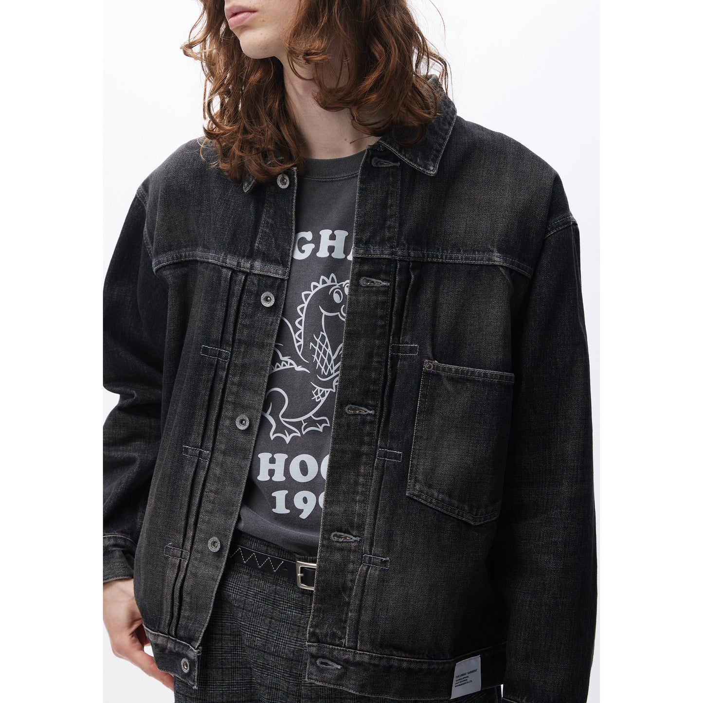 WASHED DENIM TYPE-1 JACKET / BLACK