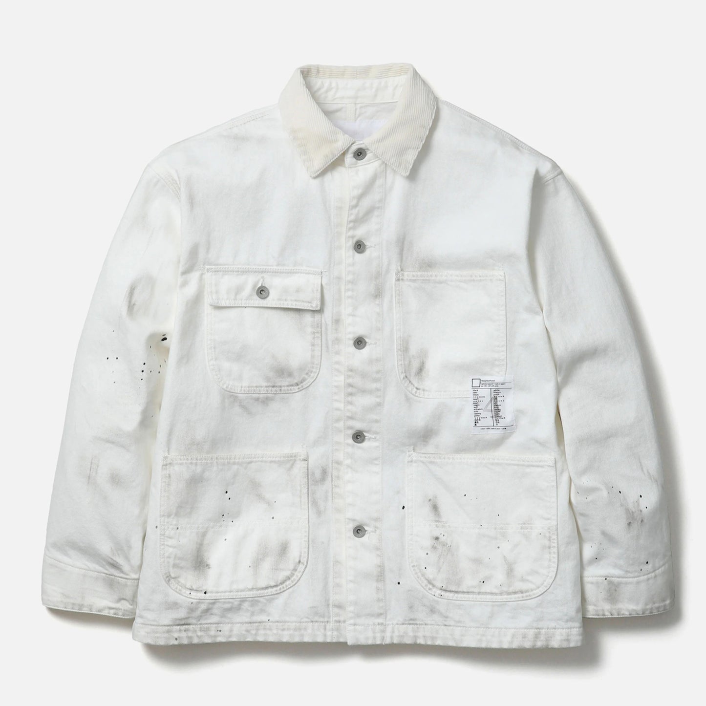 BW . WASHED COVERALL JACKET / WHITE